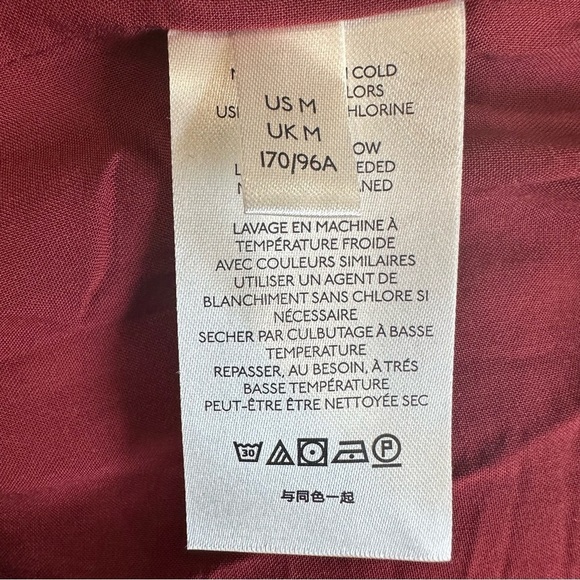 Free People Flower Fields Maroon with Blue Floral Pattern Mini Dress Medium - Picture 9 of 10